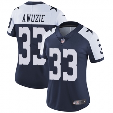 Women's Nike Dallas Cowboys #33 Chidobe Awuzie Elite Navy Blue Throwback Alternate NFL Jersey