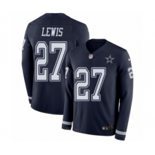 Men's Nike Dallas Cowboys #27 Jourdan Lewis Limited Navy Blue Therma Long Sleeve NFL Jersey