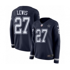 Women's Nike Dallas Cowboys #27 Jourdan Lewis Limited Navy Blue Therma Long Sleeve NFL Jersey