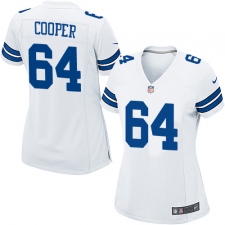 Women's Nike Dallas Cowboys #64 Jonathan Cooper Game White NFL Jersey