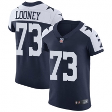 Men's Nike Dallas Cowboys #73 Joe Looney Navy Blue Throwback Alternate Vapor Untouchable Elite Player NFL Jersey