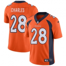 Youth Nike Denver Broncos #28 Jamaal Charles Elite Orange Team Color NFL Jersey
