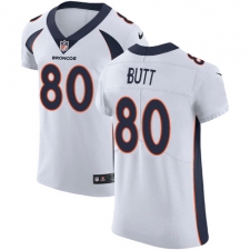 Men's Nike Denver Broncos #80 Jake Butt White Vapor Untouchable Elite Player NFL Jersey