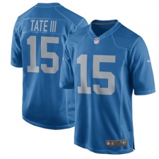 Men's Nike Detroit Lions #15 Golden Tate III Game Blue Alternate NFL Jersey