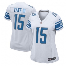 Women's Nike Detroit Lions #15 Golden Tate III Game White NFL Jersey