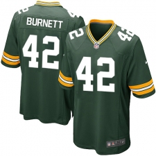 Men's Nike Green Bay Packers #42 Morgan Burnett Game Green Team Color NFL Jersey