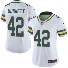 Women's Nike Green Bay Packers #42 Morgan Burnett White Vapor Untouchable Limited Player NFL Jersey