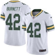 Youth Nike Green Bay Packers #42 Morgan Burnett White Vapor Untouchable Limited Player NFL Jersey