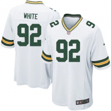 Men's Nike Green Bay Packers #92 Reggie White Game White NFL Jersey
