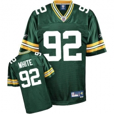 Reebok Green Bay Packers #92 Reggie White Green Team Color Premier EQT Throwback NFL Jersey