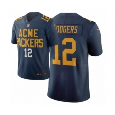 Men Green Bay Packers #12 Aaron Rodgers Navy City Edition Vapor Limited Jersey