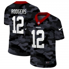 Men's Green Bay Packers #12 Aaron Rodgers Camo 2020 Nike Limited Jersey