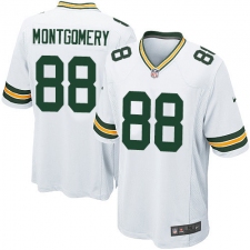 Men's Nike Green Bay Packers #88 Ty Montgomery Game White NFL Jersey