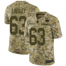 Youth Nike Green Bay Packers #63 Corey Linsley Limited Camo 2018 Salute to Service NFL Jersey