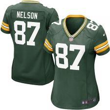 Women's Nike Green Bay Packers #87 Jordy Nelson Game Green Team Color NFL Jersey