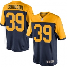 Men's Nike Green Bay Packers #39 Demetri Goodson Limited Navy Blue Alternate NFL Jersey