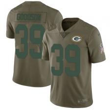 Men's Nike Green Bay Packers #39 Demetri Goodson Limited Olive 2017 Salute to Service NFL Jersey