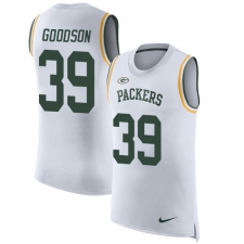 Men's Nike Green Bay Packers #39 Demetri Goodson Limited White Rush Player Name & Number Tank Top NFL Jersey