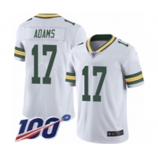 Men's Green Bay Packers #17 Davante Adams White Vapor Untouchable Limited Player 100th Season Football Jersey