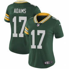 Women's Nike Green Bay Packers #17 Davante Adams Elite Green Team Color NFL Jersey