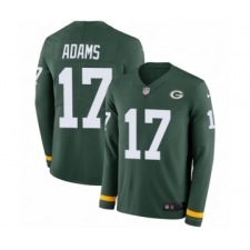 Youth Nike Green Bay Packers #17 Davante Adams Limited Green Therma Long Sleeve NFL Jersey