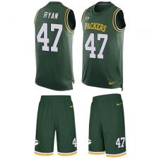 Men's Nike Green Bay Packers #47 Jake Ryan Limited Green Tank Top Suit NFL Jersey