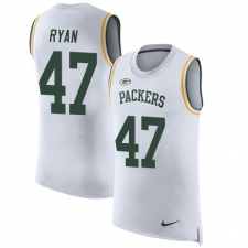 Men's Nike Green Bay Packers #47 Jake Ryan Limited White Rush Player Name & Number Tank Top NFL Jersey