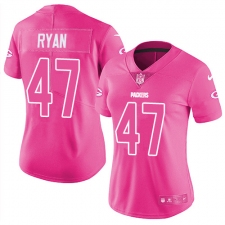 Women's Nike Green Bay Packers #47 Jake Ryan Limited Pink Rush Fashion NFL Jersey