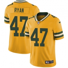 Youth Nike Green Bay Packers #47 Jake Ryan Limited Gold Rush Vapor Untouchable NFL Jersey