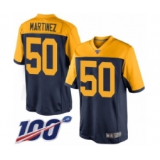 Men's Green Bay Packers #50 Blake Martinez Limited Navy Blue Alternate 100th Season Football Jersey