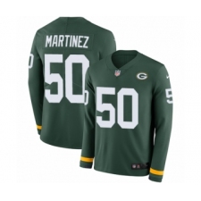 Youth Nike Green Bay Packers #50 Blake Martinez Limited Green Therma Long Sleeve NFL Jersey