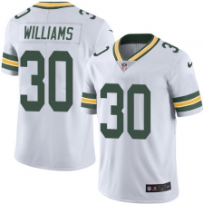 Youth Nike Green Bay Packers #30 Jamaal Williams Elite White NFL Jersey