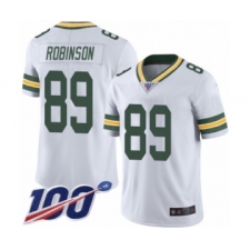 Men's Green Bay Packers #89 Dave Robinson White Vapor Untouchable Limited Player 100th Season Football Jersey