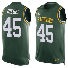 Men's Nike Green Bay Packers #45 Vince Biegel Limited Green Player Name & Number Tank Top NFL Jersey