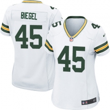 Women's Nike Green Bay Packers #45 Vince Biegel Game White NFL Jersey