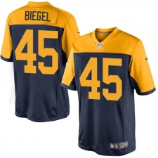 Youth Nike Green Bay Packers #45 Vince Biegel Elite Navy Blue Alternate NFL Jersey