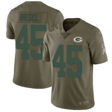 Youth Nike Green Bay Packers #45 Vince Biegel Limited Olive 2017 Salute to Service NFL Jersey
