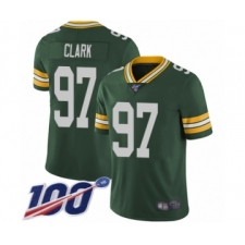 Men's Green Bay Packers #97 Kenny Clark Green Team Color Vapor Untouchable Limited Player 100th Season Football Jersey