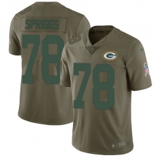 Men's Nike Green Bay Packers #78 Jason Spriggs Limited Olive 2017 Salute to Service NFL Jersey