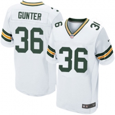 Men's Nike Green Bay Packers #36 LaDarius Gunter Elite White NFL Jersey