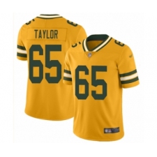 Men's Green Bay Packers #65 Lane Taylor Limited Gold Inverted Legend Football Jersey