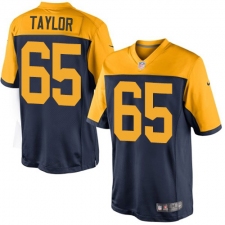 Youth Nike Green Bay Packers #65 Lane Taylor Limited Navy Blue Alternate NFL Jersey
