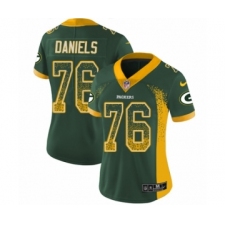 Women's Nike Green Bay Packers #76 Mike Daniels Limited Green Rush Drift Fashion NFL Jersey