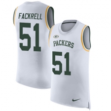 Men's Nike Green Bay Packers #51 Kyler Fackrell Limited White Rush Player Name & Number Tank Top NFL Jersey