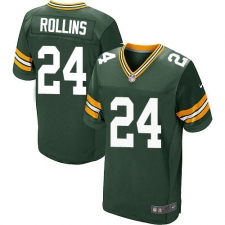 Men's Nike Green Bay Packers #24 Quinten Rollins Elite Green Team Color NFL Jersey