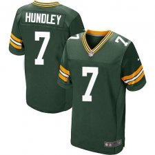 Men's Nike Green Bay Packers #7 Brett Hundley Elite Green Team Color NFL Jersey
