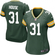 Women's Nike Green Bay Packers #31 Davon House Game Green Team Color NFL Jersey