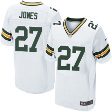 Men's Nike Green Bay Packers #27 Josh Jones Elite White NFL Jersey