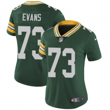 Women's Nike Green Bay Packers #73 Jahri Evans Elite Green Team Color NFL Jersey