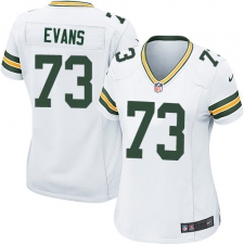 Women's Nike Green Bay Packers #73 Jahri Evans Game White NFL Jersey
